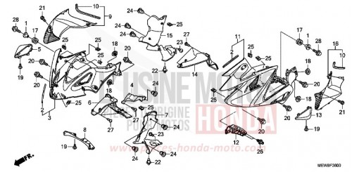 CARENAGE MILIEU NT700VAB de 2011